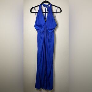 Old Navy Halter Long maxi dress color blue Smock back  size Medium